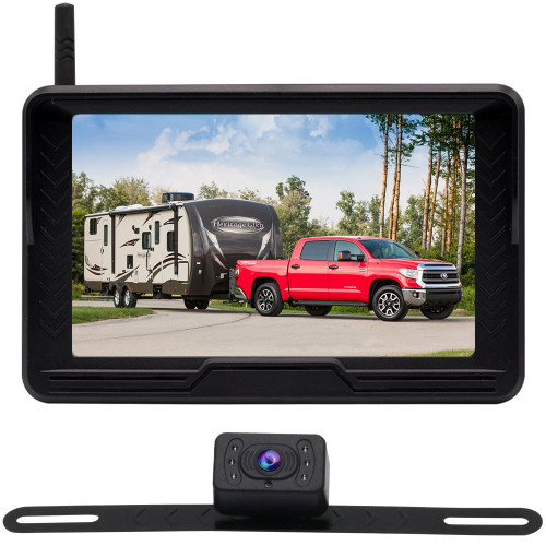 Wireless Backup Camera Digital Signal 5 Inch HD 1080P Rear View Monitor Kit IP69 Waterproof Night Vision Reverse Cameras for Truck Car RV Pickup Camper Van