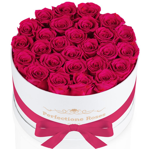 Perfectione Roses 27 Roses in a Box, Mothers Day Rose, Preserved Flowers for Her, Flowers for Delivery Birthday Gifts for Women (Radiant Pink)