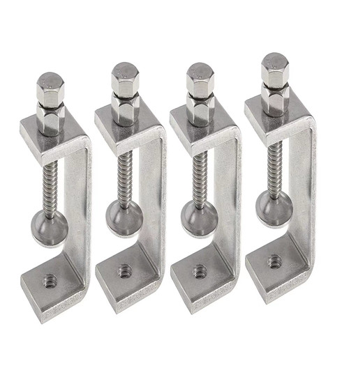 304 Stainless Steel C Clamp - Tiger Clamp Woodworking Clamp Heavy Duty C-clamp With Wide Jaw Openings (85MM)，4PCS