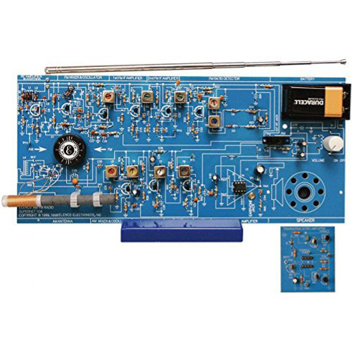 Elenco AM/FM Radio Kit |Switch Between ICs & Transistors | Solder | Great STEM Project | Superheterodyne Designed to AM and FM Broadcasts | SOLDERING REQUIRED