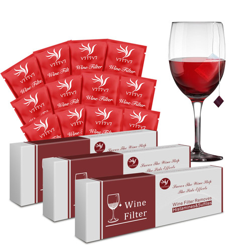 36 Pack Wine Purifier, Wine Filters that Remove Histamines and Sulfite Filter Accessories Valentine's Day Gifts for Men and Women