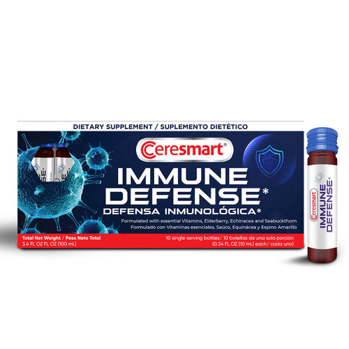 PHARMADEL Ceresmart Immunity Shots – 10-Pack Immunity Shot Bottles with Elderberry, Echinacea, Seabuckthorn – Immune Shots for Immunity System Boost – Sweet and Intense Immunity Booster Supplements