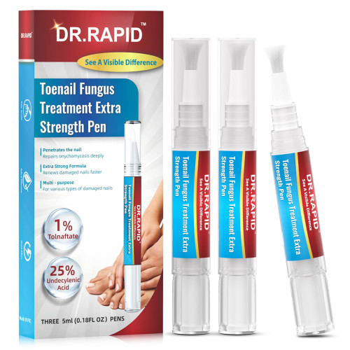 Toenail Fungus Treatment Extra Strength - Fungi Nail Pen Repair for Damaged Nails, Fast-Acting Solution for Toe & Fingernail Fungi, Ideal for Nail Health Concerns Athletes 5ml/0.18FLOZ 3Pcs