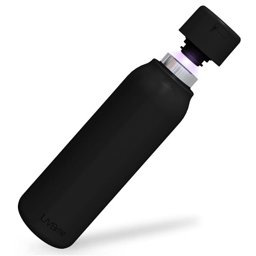 UVBRITE UV self-Cleaning and Water-Purifying Bottle TT-B02-18.6 Ounce Insulated Rechargeable Stainless-Steel Tumbler with Safety Lock Prevents Accidental Exposure Ideal for Outdoor and Emergency use