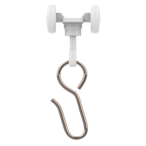 Room/Dividers/Now Curtain Track Hooks 20 Pack - Durable Ceiling Track Roller Hooks for Curtains - Smooth Glider Curtain Tracks Rollers for Dividers or Closet Use - White Plastic and Steel Construction