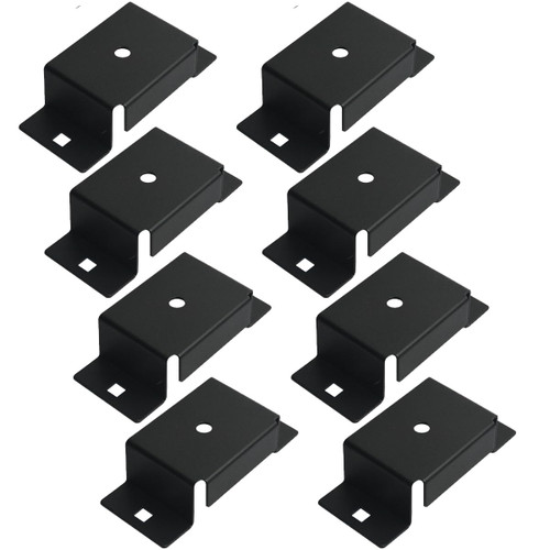 Voittozege 8 Pcs Trailer Stake Pocket,Stainless Steel Trailer Stake Pocket Fit 2'' x 4'' Lumber Uprights Uprights Trailer Stake Pocket Brackets,Metal Trailer Rail Brackets for Flat Beds and Trucks