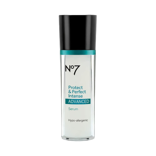 No7 Protect & Perfect Intense Advanced Serum - Anti-Aging Face Serum that Visibly Smoothes & Firms Fine Lines and Wrinkles - Formulated with Hyaluronic Acid and Matrix 3000+ Technology (1 Fl Oz)