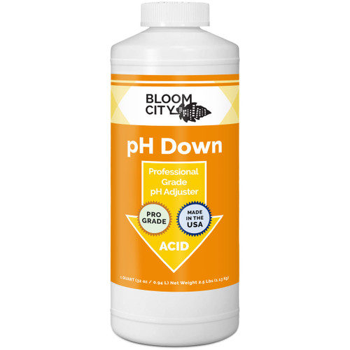 Bloom City Professional pH Down Liquid Fertilizer, Quart (32 oz)