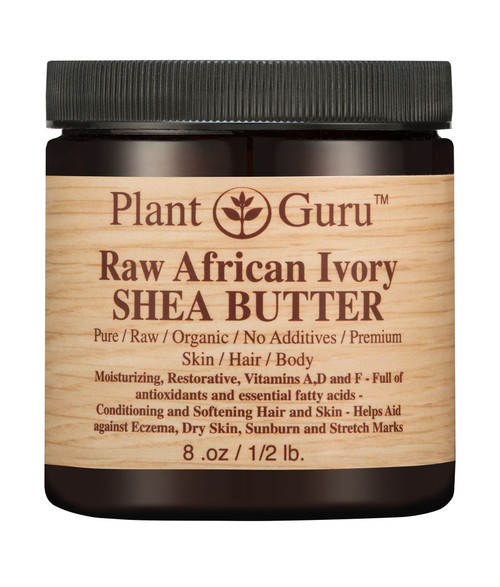 African Shea Butter Raw Unrefined 100% Pure Natural Organic Ivory Grade A - 8 oz - DIY Body Butters, Lotion, Cream, lip Balm & Soap Making Supplies, Eczema & Psoriasis Aid, Stretch Mark Product