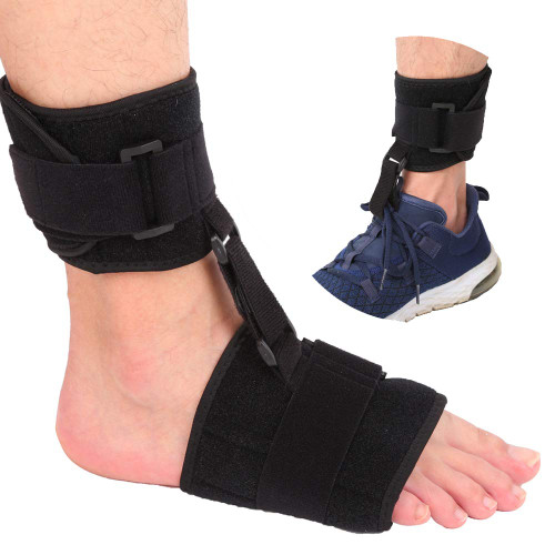 Furlove Soft AFO Drop Foot Brace for Unisex Adult Improve Walking Gait, Foot Orthosis Ankle Brace Support, Pain Relieve for Achilles Tendon, Comfort fit for Right, Left