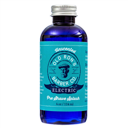 Old Ron's Barber Co. Electric Pre-Shave Splash, Unscented, 4 oz (1-pack)