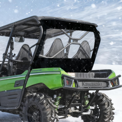 QYMOTO Teryx 800 Rear Window, Soft UTV Rear Windshield Panel Compatiable with Kawasaki TERYX 4 800 Accessories 2013-2023 Stop Wind, Rain Dust and Debris from Back