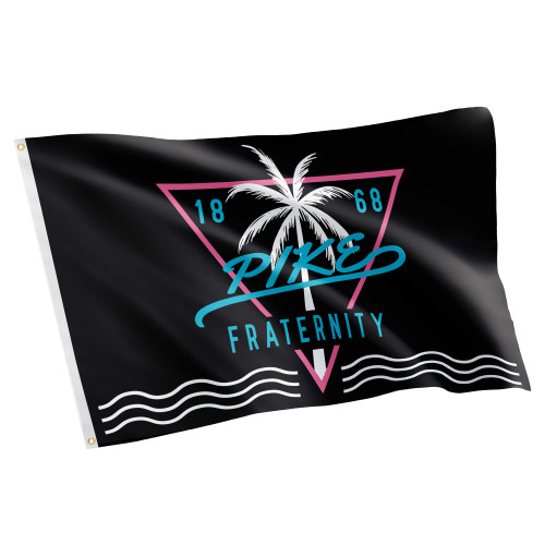 Desert Cactus Pi Kappa Alpha Flag Fraternity Pikes Greek Banner 3x5 feet Sign Decor (Tropical)