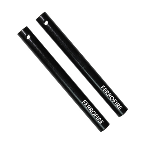 FERROFIRE Heavy-Duty Plus 1/2 Inch Thick x 5 Inch Long Ferro Rods 2-Pack | XL Drilled Survival Fire Starter with Lanyard Hole | Professional Flint and Steel for Camping, Bushcraft & Emergency Kits