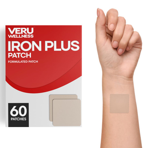 Veru Wellness Iron Plus Daily Patch - Iron Deficiency Support - Blood Levels and Energy (60 Day)
