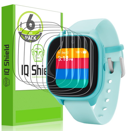 IQShield 6 Pack Screen Protector for Verizon Gizmo Watch 3 Easy Install Ultra Thin Smudge Resistant Anti- Anti-Bubble Clear TPU Film