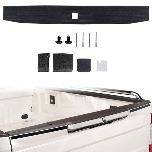 RANSOTO Tailgate Molding Trim Compatible with 2017-2022 Ford F250 F350 F-250 F-350 Super Duty Flexible Flex Step Rear Center Truck Spoiler Protector Cover Replaces FO1904134
