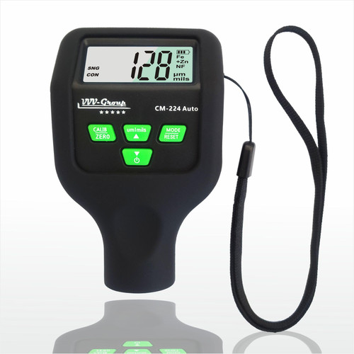 Paint Thickness Gauge CM-224Auto 2025 | Goating Thickness Meter, Digital Paint Depth Gauge for Cars, Al/Fe+Zinc Detection, Auto Calibration, 0.1 μm/0.01 mil Resolution, Large LCD