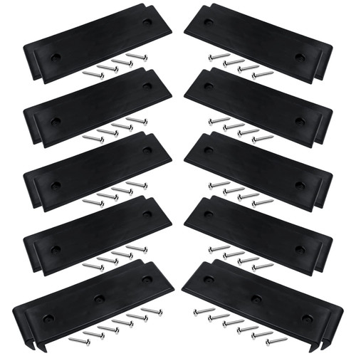 16PCS Boat Trailer Bunk Slides Pads and 4PCS Boat Trailer Slide Bunk Enders for Launching& Loading on/Off Easier, 3" x 10" Black Glides Slicks