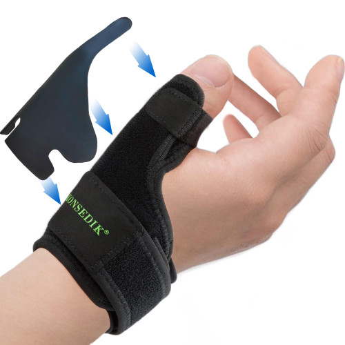 KONSEDIK Trigger Finger Thumb Splint,Adjustable Thumb Spica Support Stabilizer Brace for Pain,Sprains, Arthritis,Tendonitis,De Quervains Tenosynovitis,CMC Joint (Medium)