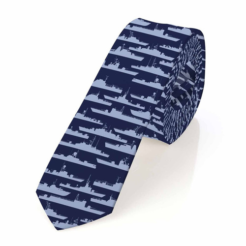 Yakuna Military Ships Men's Ties Submarines Patrol Blue Boats Men's Necktie Ties for Mens Daily Wedding Party Business