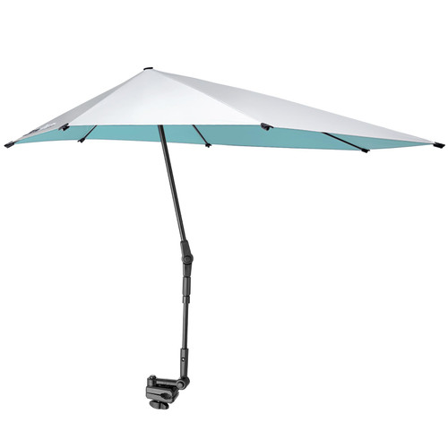 G4Free UPF 50+ Adjustable Chair Umbrella XL with Universal Clamp UV Protection Sun Shade Umbrella for Beach Chair, Stroller, Wheelchair, Golf Cart, Bleacher, Patio (Lake Blue)