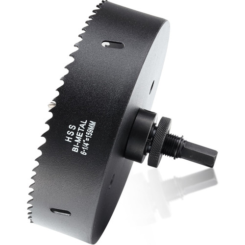 6 1/4 inch Hole Saw Drill Bit for Metal and Wood, M42 Bi-Metal Hole Cutter with 1.5” Cutting Depth for Drywall, Ceiling, Aluminium Alloy, Sheet Iron and Steel Frame