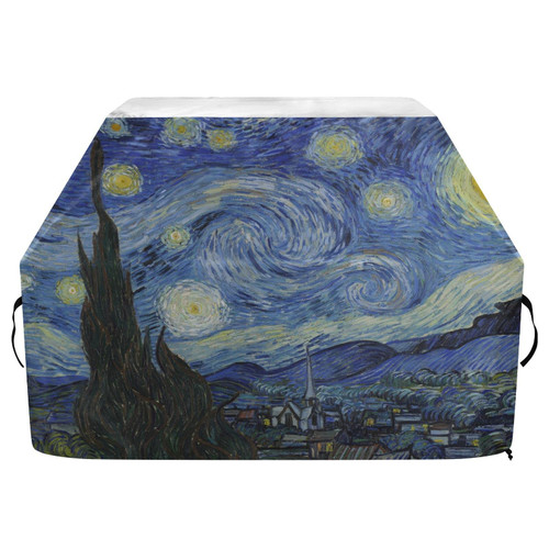 Premium Grill Cover Waterproof Van Gogh Starry Night Barbecue Cover Fade Resistant BBQ Cover Heavy Duty Fits Grill Widths Up to 25 in