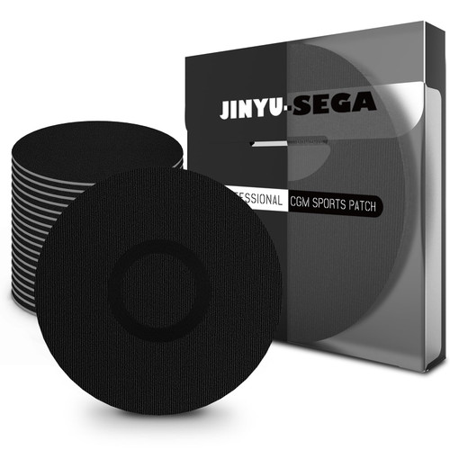 20pcs Sensor Covers for Libre 3 & Lingo Waterproof, Adhesive Patches for Lingo,Sweatproof CGM Protector,Lasts for 14 Days (Black, Libre 3)