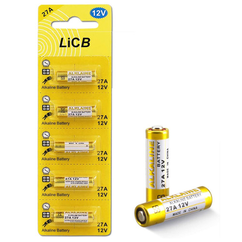 LiCB A27 27A 12V Alkaline Battery (5-Pack)