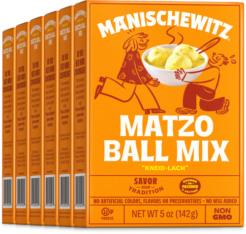 Manischewitz Matzo Ball Mix, 5 Oz. (6 Pack) Easy Prep | Kosher for Passover | Nothing Artificial | No MSG | Classic Fluffy Texure
