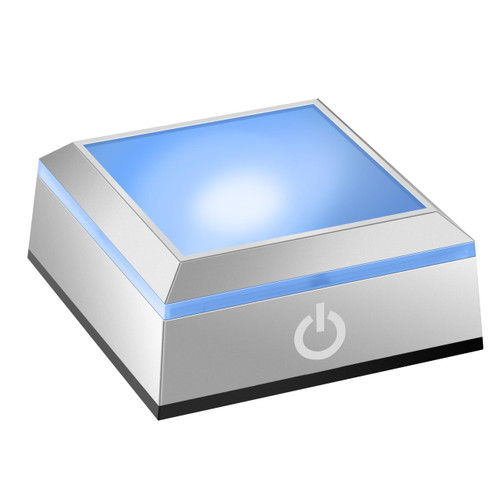 ERWEI LED Light Base for Crystal 3D Glass Art Colorful Lighted Square Stand Display Plate Flat