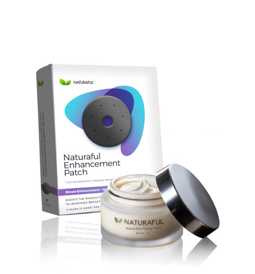 NEW NATURAFUL - Breast Enhancement Cream & Enhancement Patch BUNDLE - Natural Breast Enlargement, Firming and Lifting | Trusted by Over 100,000 Users & Includes Handbook | $143 Value Bundle