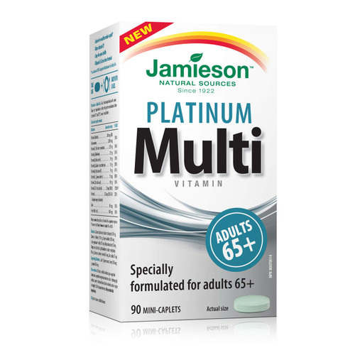 Jamieson Platinum Adult 65+ Multivitamin Mini Caplets, 90 Mini Caplets