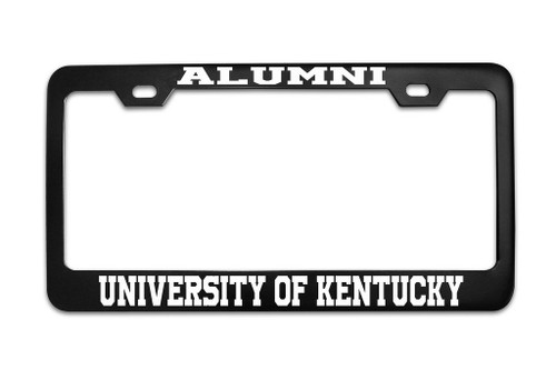 Alumni University of Kentucky University Black Metal Steel License Plate Frame Tag Black