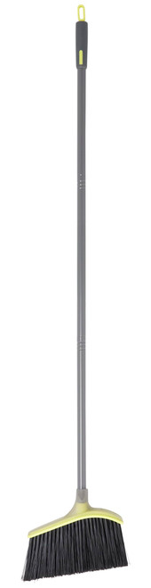 Casabella Wayclean Wide Angle Broom with Densely Packed Bristles, Gray