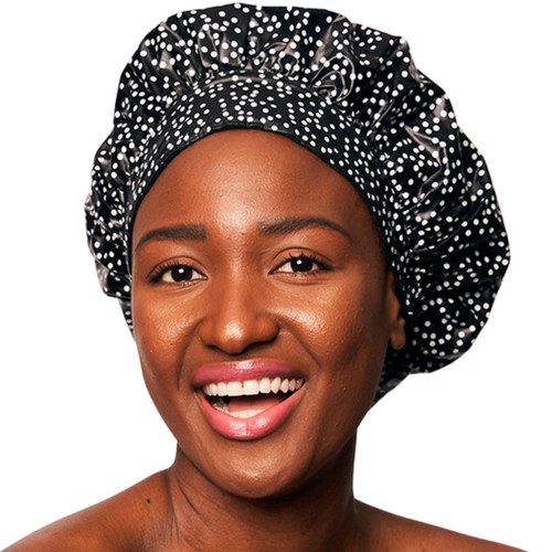 TIARA 2-in-1 Luxury Shower Cap for Women Reusable Waterproof – Hair Cap for Long & Short Hair – All Size Fit Flexi Shower Cap, Terry Lined Leakproof Cloth (Patented), Soft & Breathable