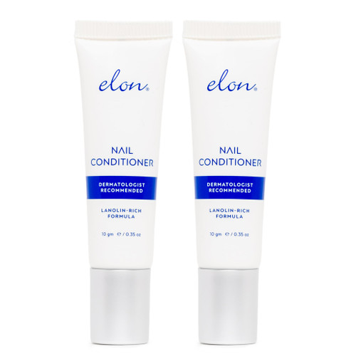 Elon Lanolin-Rich Nail Conditioner – Strengthens Nails, Protects Cuticles, Dermatologist-Recommended for Brittle & Damaged Nails (10g tube, 2 Pack)