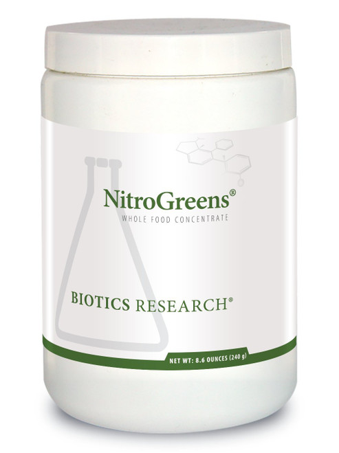 Biotics Research NitroGreens Powdered Formula, Organic Phytonutrient Blend, Sourced from Heirloom Seeds, Isoflavones, Polyphenols, Natural Carotenoids, Betalains, Glucosinolates, 8.6 Ounces