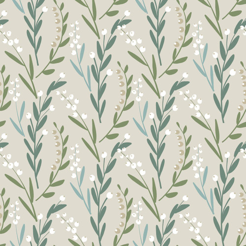 Roommates RMK12169PLW Taupe Budding Branches Peel and Stick Wallpaper