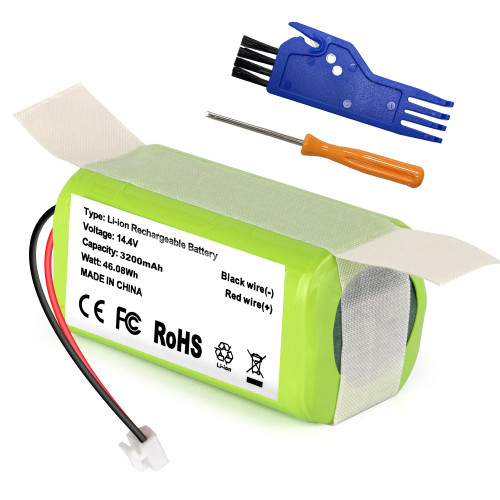 Remate Replacement RVBAT850 Battery for Shark Ion R75, RV761, RV850C, RV1000S, RV1100VL, RV1001AE, UR1000SR, RV700_N, RV720_N Vacuum Cleaners (2-Prong Connector,NOT for 3-Prong Connector)