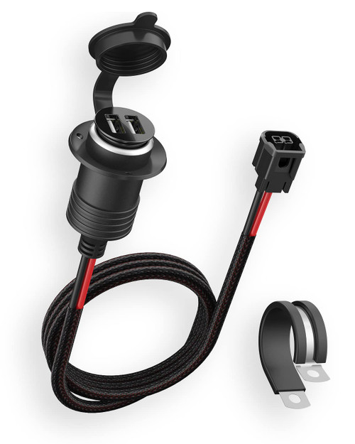 Dual USB Port Waterproof Motorcycle Phone Charger for Honda CRF300L CRF250L 2017-2022 - USB Charger for Phone, Tablet, GPS