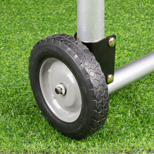 SANKINS Gate Wheel 8" Rubber Gate Caster Heavy Duty Gate Helper Support Wheel Side Mount for Swing Gate Metal Tube Fence Chain Link Gate,Fits 1-5/8" to 2" O.D. Round Tube Gate Frames(1 Pack)