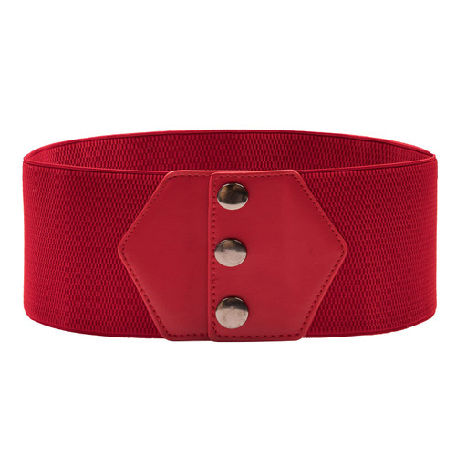 GRACE KARIN Women Girls Elastic Wide Belt Snap Button Corset Waist Belt Halloween Corset Band X-Large