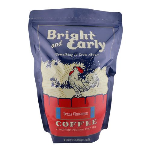 Bright and Early Texas Cinnamon - 2.5 LB Bag Ground Coffee, Medium Roast Cafe De Ollo - Pack of One