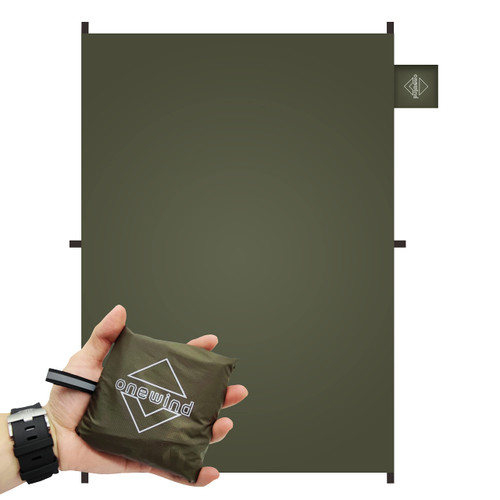Onewind Compact Footprint, 4000mm Waterproof Rate PU Coating, 55" *39"Ultralight Camping Floor Ground Sheet with Carry Bag for Backpacking, Hiking, Camping, Picnic, Ground