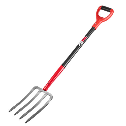 HANTOP 4-Tine Heavy Duty Pitchfork Digging Fork Garden Fork Pitch Forks with Fiberglass Handle for Gardening, Hay,Digging Potatos,43 inches