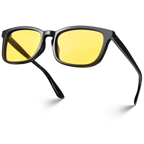 VISOONE Polarized Night Vision Anti Glare Driving Glasses Yellow Lens for Women Men