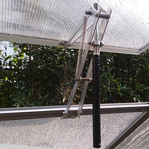 Stedan Aluminum Double Greenhouse Automatic Window Opener, Solar Thermal Roof Window Opening Kit, Automatic Roof Vent Opener, Greenhouse Accessories up to 30 lbs (Double Spring Opening)