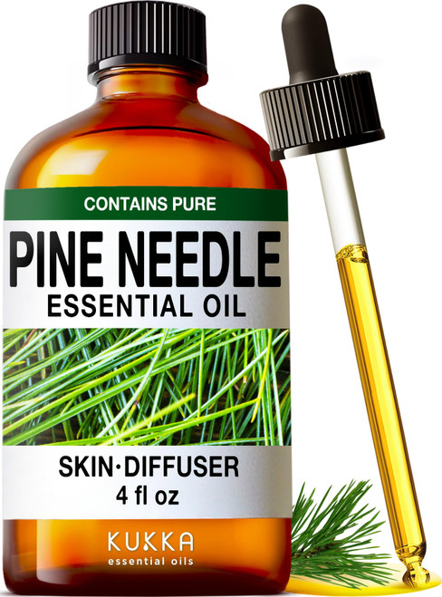 Kukka Pine Essential Oil for Diffuser - 4 Fl Oz - Pine Oil, Woody Scent, for Candle, DIY Soap Making Scents